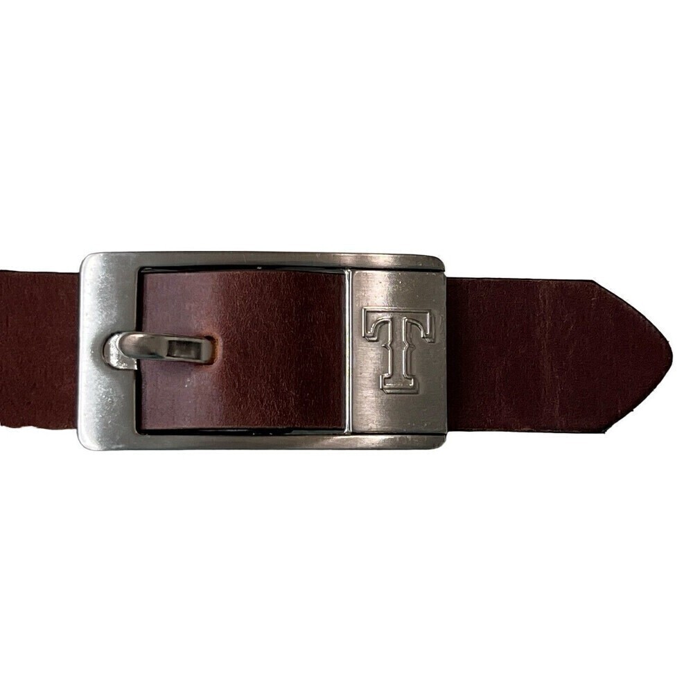 Texas Rangers Brandish Leather Belt - Brown - Very Good Condition - Size 32
